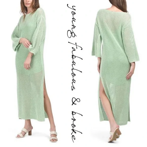 Young Fabulous & Broke | Dresses | Young Fabulous Broke Santorini Green  Crochet Maxi Dress | Poshmark
